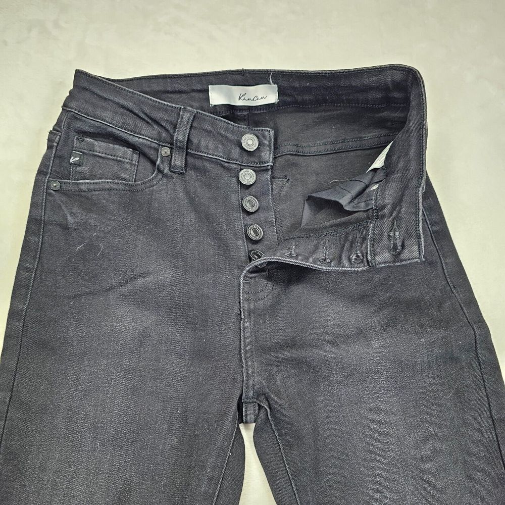 KanCan Lyla High Rise Skinny Jeans Button Fly Black Size 5/26 Style# KC7113DG - Picture 6 of 13